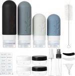 18pack Travel Bottles for Toiletries,TSA Approved Silicone Travel Containers for Toiletries,Leak Proof Refillable Liqus Shampoo and Conditioner Travel Essentials Toiletry Bottles - Image 3