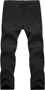 EKLENTSON Men's Waterproof Softshell Fleece Lined Outdoor Walking Trousers Warm Thicken Padded Hiking Ski Pants with Zip Pockets - Image 3