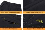 EKLENTSON Men's Waterproof Softshell Fleece Lined Outdoor Walking Trousers Warm Thicken Padded Hiking Ski Pants with Zip Pockets - Image 4