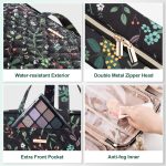 EVERFUN Hanging Travel Toiletry Bag for Women, Small Cosmetic Bag with 4 Compartments, Foldable Makeup Bag, Waterproof Toilet Bag, Fully Open, Hand Luggage Double Kit for Travel Accessories - Image 5