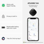 ATUVOS Tracker Bluetooth Item Finder, Compatible with Apple Find My Replaceable Battery, IP67 Waterproof, for Keys, Luggages, Suitcases, Wallets, Bags, 1 Pack, Black - Image 3