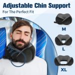 Cirorld Travel Pillow for Airplane, Neck Pillow for Travel, Memory Foam Travel Neck Pillow for Adults, Adjustable & Compact Flight Pillow, Ergonomic Neck Cushion, With Ear Plugs, Eye Mask, Carry Bag - Image 3