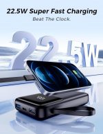 Power Bank Fast Charging, 10000mAh Portable Charger, 22.5W Phone Battery Pack with LCD Display, Built-in 4 Cables & 6-Device, PD 3.0 QC 3.0, USB-C In/Out, Compatible with iPhone 17/16/15/14/13/12 - Image 3
