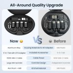 Elebase Multi USB Charger Adapter Kit,Micro USBC Adaptor with 0.3M 100W Charging Cable,Type C to USB 3.0 OTG Converter,USB C to IOS,Portable Box for iPhone 17e Air 16 15 Max Pro,Samsung Galaxy S26 S25 - Image 4