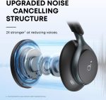 soundcore by Anker, Space One, Adaptive Active Noise Cancelling Headphones, 2X Stronger Human Voice Reduction, 40H ANC Playtime, App Control, LDAC Hi-Res Wireless Audio, Comfortable Fit, Bluetooth 5.3 - Image 3