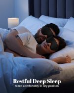 WAOAW Sleep Mask Valentines Day Gifts for Women Men: Blackout Eye Masks for Sleep - 3D Breathable Soft Comfortable Eye Mask for Travel - Adjustable Light Blocking Night Masks for Sleeping - Image 3