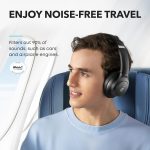 soundcore by Anker Q20i Hybrid Active Noise Cancelling Foldable Headphones, Wireless Over-Ear Bluetooth, 40H Long ANC Playtime, Hi-Res Audio, Big Bass, Customize via an App, Transparency Mode (Black) - Image 3