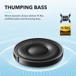 soundcore by Anker Q20i Hybrid Active Noise Cancelling Foldable Headphones, Wireless Over-Ear Bluetooth, 40H Long ANC Playtime, Hi-Res Audio, Big Bass, Customize via an App, Transparency Mode (Black) - Image 4
