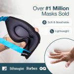 MyHalos® 100% Blackout Sleep Masks for Women & Men - Zero Eye Pressure Eye Mask for Sleeping -Our Halo Sleep Mask Includes a Storage Pouch- Black Eye Mask for Travel or Blindfold - Image 4