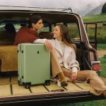 LEVEL8 Suitcase Carry on Hand Luggage Lightweight 100% PC Trolley Case Micro-Diamond Textured Design with 8 Spinner Wheels, TSA Approved Hard Shell(55cm, 40L,Green) - Image 3
