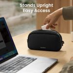 tomtoc Cable Organiser Bag Travel Pouch Water Resistant Accessory Bag Cord Organiser for Essentials, Tech Pouch Accessories Carry Storage for Power Bank, Charger, Airpods, USB, Pocket 3, Daily Items - Image 4
