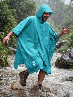 Men's Pullover Rain Jacket Waterproof Raincoat with Pocket - Image 3