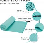 Rainleaf Microfiber Towel Perfect Travel & Sports &Beach Towel. Fast Drying - Super Absorbent - Ultra Compact. Suitable for Camping, Backpacking,Gym, Beach, Swimming,Yoga,Mint Color,12 X 24 Inches - Image 4