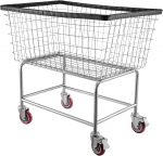 VEVOR Wire Laundry Cart, 4.5 Bushel Wire Laundry Basket with Wheels, 35''x15.7''x22'' Commercial Wire Laundry Basket Cart, Steel Frame with Chrome Finish, 5'' Casters, Wire Basket Cart for Lau - Image 5