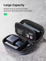 UGREEN Travel Accessories Bag, Portable Cable Organiser Travel Electronics Organiser Small Gadget Cable Bag Pouch, Hard Case for Charger Adapter Power Bank Hard Drive(Grey) - Image 5