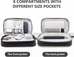 Teskyer Electronics Accessories Organiser Bag, Waterproof Cable Organiser Bag, Travel Gadget Bag, Holiday Essentials for Men Women, 8.5 x 5 Inch, Black - Image 5