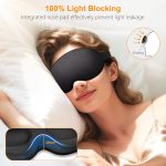 Gritin 100% Blackout Sleep Eye Mask for Sleeping-Ultra Soft Comfortable Zero Eye Pressure Eye Masks for Side Sleepers with Adjustable Strap, 3D Ergonomic Design Blindfold for Travel Essentials/Nap - Image 3