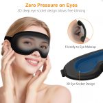 Gritin 100% Blackout Sleep Eye Mask for Sleeping-Ultra Soft Comfortable Zero Eye Pressure Eye Masks for Side Sleepers with Adjustable Strap, 3D Ergonomic Design Blindfold for Travel Essentials/Nap - Image 4