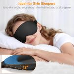Gritin 100% Blackout Sleep Eye Mask for Sleeping-Ultra Soft Comfortable Zero Eye Pressure Eye Masks for Side Sleepers with Adjustable Strap, 3D Ergonomic Design Blindfold for Travel Essentials/Nap - Image 5