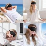 Gritin 100% Blackout Sleep Eye Mask for Sleeping-Ultra Soft Comfortable Zero Eye Pressure Eye Masks for Side Sleepers with Adjustable Strap, 3D Ergonomic Design Blindfold for Travel Essentials/Nap - Image 6