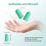 Ultra Soft Foam Earplugs, Noise Cancelling Earplugs for Sleeping, 38dB Highest SNR, One Size Fits virtually Every Wearer for Studying, Travel, Motorcycle, Loud Noise etc 60 Pair- Mint Green - Image 3
