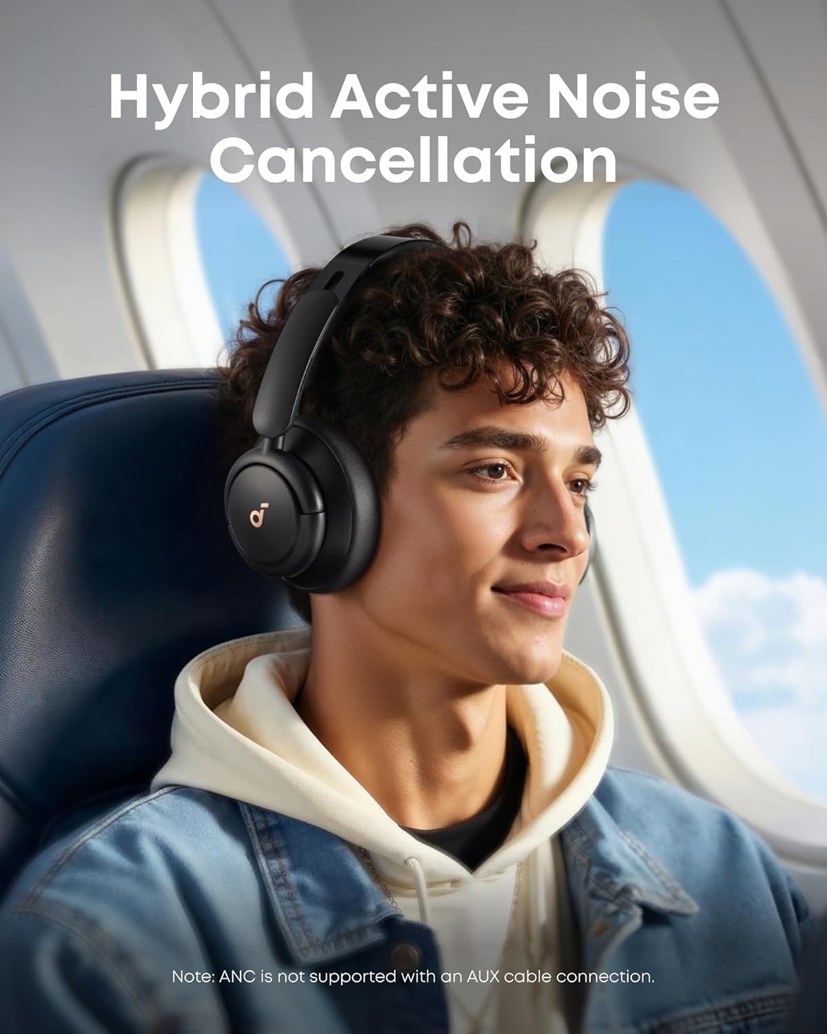 soundcore Q30 by Anker, Hybrid Active Noise Cancelling Headphones with Travel Pouch, Multiple Modes, Hi-Res Audio, Custom EQ via App, 50H Playtime, Comfortable Fit, Bluetooth, Multipoint Connection - Image 4