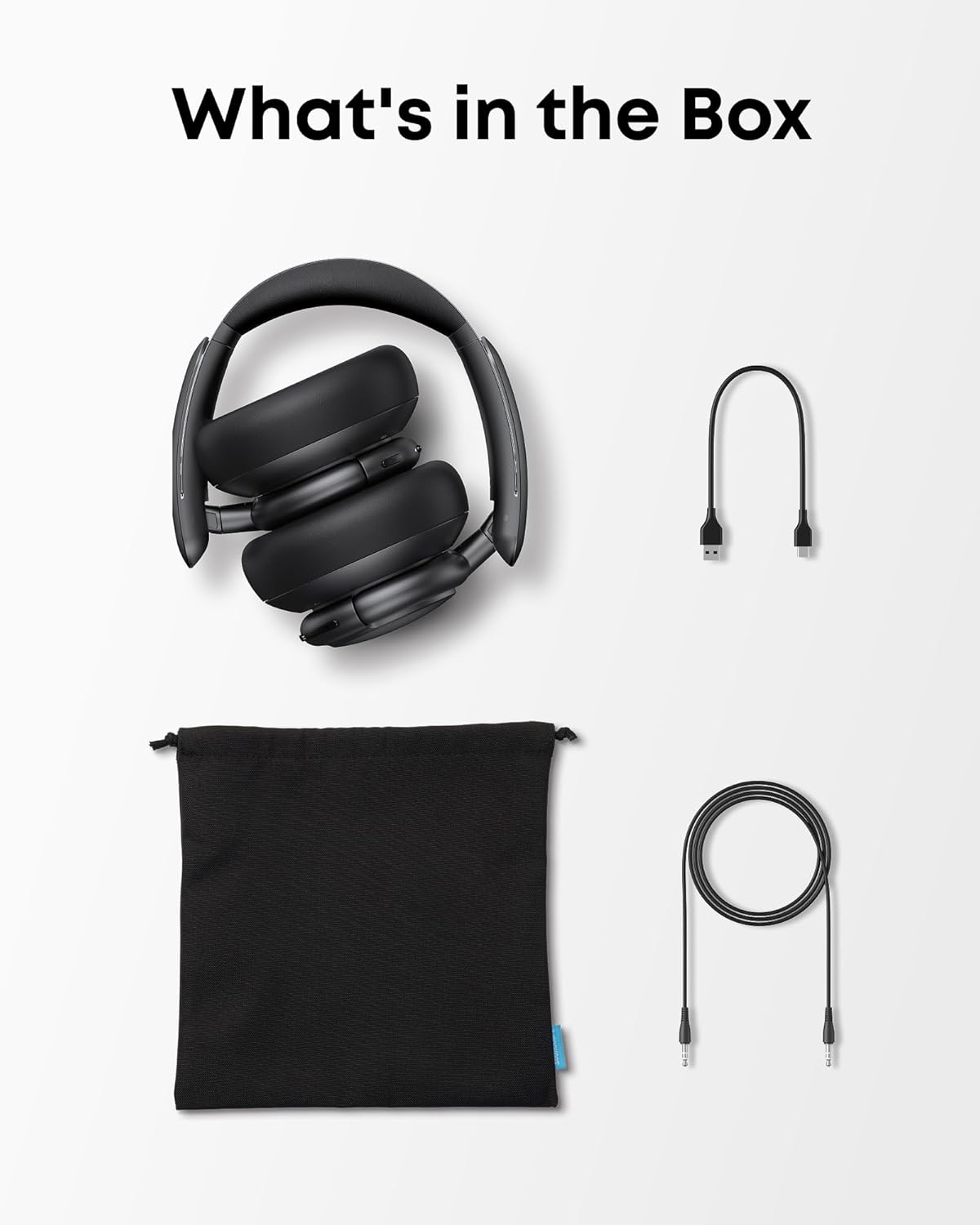 soundcore Q30 by Anker, Hybrid Active Noise Cancelling Headphones with Travel Pouch, Multiple Modes, Hi-Res Audio, Custom EQ via App, 50H Playtime, Comfortable Fit, Bluetooth, Multipoint Connection - Image 5