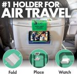 Flight Flap Airplane Phone Holder - Foldable Plane Phone Stand for Travel - Flexible Mobile Stand for Desk & Bed - Flight Mobile Holder Desk - Accessories Travel Essentials For Flying (Green) - Image 3
