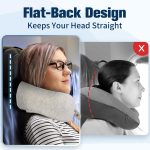 Cirorld Travel Pillow for Airplane, Neck Pillow for Travel, Memory Foam Travels Neck Pillow for Adults, Adjustable & Compact Flight Pillow, Ergonomic Neck Cushion, With Ear Plugs, Eye Mask, Carry Bag - Image 3