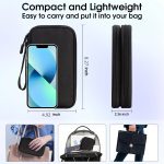 Arae Electronic Accessories Organizer, Travel Essentials Cable Bag with Double-Layer Storage for Cables, Cards, Chargers - Black, M - Image 3