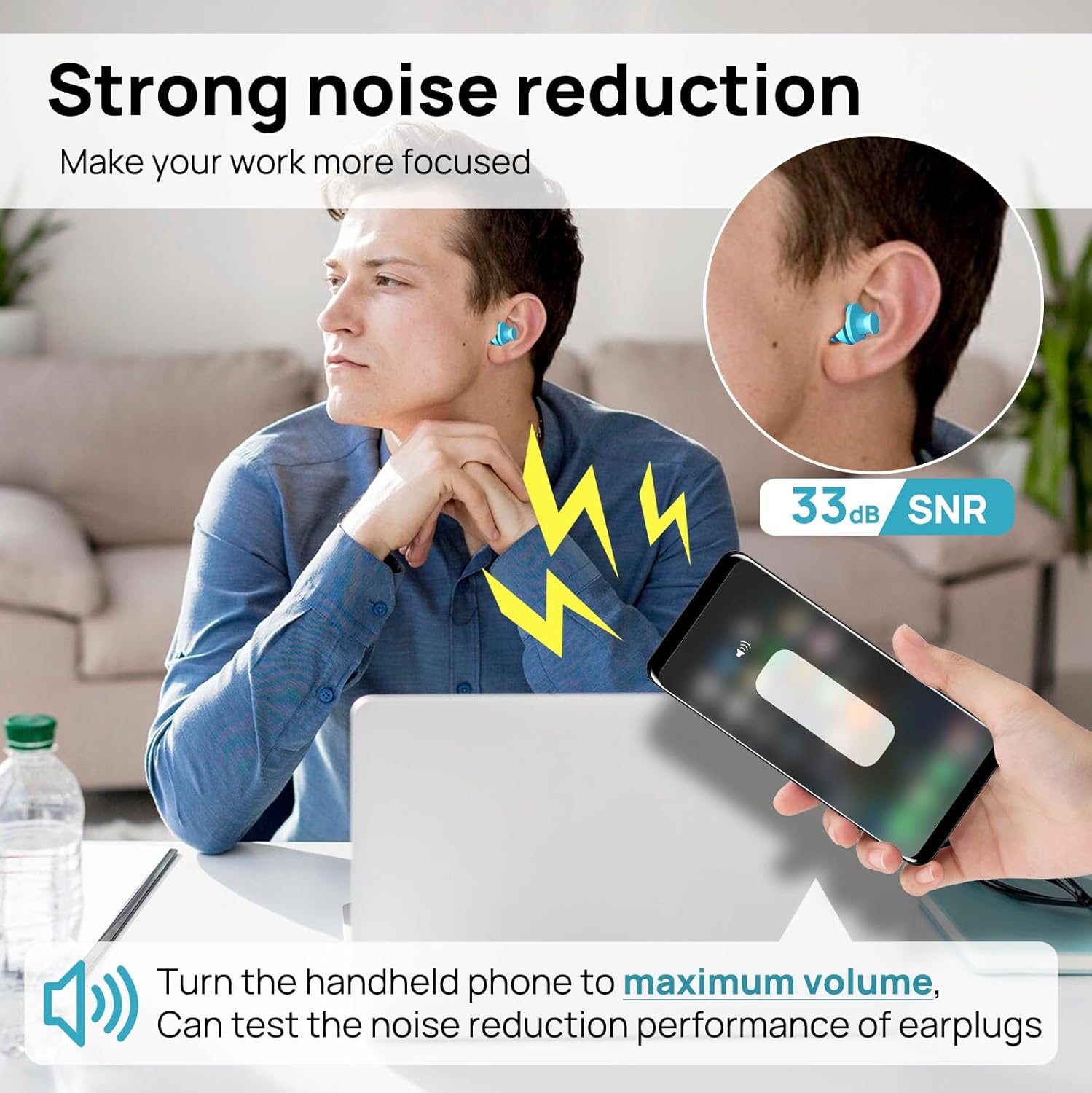 Silicone Ear Plugs for Sleeping Noise Cancelling, 10 Pairs Reusable Earplugs for Sleeping, Concert, Snoring, Travel, Work, 10 Colors, 33dB SNR - Image 3