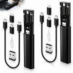 2PCS Multi USB Charging Adapter Cable Kit 4-in-1, Travel Adaptor All in One with Type C to USB Adapter and Micro to USBC, Universal Travel Adapter and Travel Charger for Multiple Devices - Image 2