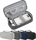 Arae Travel Essentials Tech Pouch Electronics Organizer Case with Removable Dividers for Chargers, Cables & Accessories Portable, Single Layer-L Dark Gray - Image 2