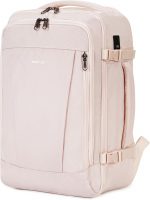 ECOHUB 20L Max Ryanair Cabin Bag 40x20x25 Underseat Backpack Carry on Bag Hand Luggage Backpack with USB Port Recycled PET Eco Friendly Rucksack for Women & Men, Beige (Patented) - Image 2