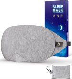 Mavogel Cotton Sleep Eye Mask - Updated Design Light Blocking with Adjustable Nose Bridge, Soft and Comfortable Night Eye Mask for Men Women, Eye Blinder for Shift Work, Includes Travel Pouch, Grey - Image 2
