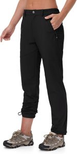 TBMPOY Women's Lightweight Hiking Pants Water Resistant Quick Dry Travel Work Outdoor Fishing Pants Zipper Pockets - Image 2