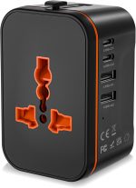 Universal Travel Adapter Worldwide with 2 USB C and 2 USB A Ports, International Travel Plug Adapter Worldwide USB Travel Adaptor All in One Universal Charger Power Adapter for European EU US UK AUS - Image 2