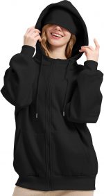 Zip Up Hoodies with Eye Mask & Multi Pockets Unisex Sweatshirts Casual Jackets Comfy Outfits Airplane Mode Hoodie - Image 2