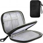 1 PcsTravel Cable Organiser Bag, Portable Travel Pouches, Electronics Organizer Pouch, Tech Pouch, Tech Bag Organizer for Travel Gadgets Powerbank USB Drive Charger Cord Cable Tidy Bags(Black) - Image 2