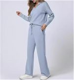 Women's 2 Piece Sets Outfits Casual Long Sleeve Sweatsuits Sets - Image 4