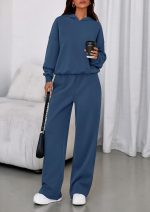 PRETTYGARDEN Womens Sweatsuits 2 Piece Set 2025 Casual Winter Long Sleeve Hoodie Loose Wide Leg Sweatpants Fall Tracksuit - Image 3