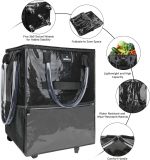 Reusable Grocery Bag with Wheels,Foldable Shopping Rolling Tote Bag,Shopping Trolley Cart with Zippered Top,Heavy Duty Handles,Lightweight,Carries Up to 46 LBS,Medium,Black - Image 5