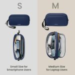 tomtoc Electronic Organiser Travel Pouch, Water Resistant Dual Compartment Tech Pouch Daily Essential Organisation Storage Bag for Charger, Cord, Power Bank, Accessories Travel Essentials - Image 5