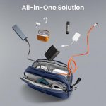 tomtoc Electronic Organiser Travel Pouch, Water Resistant Dual Compartment Tech Pouch Daily Essential Organisation Storage Bag for Charger, Cord, Power Bank, Accessories Travel Essentials - Image 6