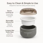 London Brow Micro Facial Waxing Kit – USB Mini Wax Heater for Eyebrows, Lip & Chin, Vegan Wax Beads, Spatulas & Post-Wax Wipes, At-Home & Travel Hair Removal. - Image 3