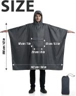Victoper Waterproof Poncho Adult, Reusable Rain Poncho Waterproof Lightweight Raincoat for Outdoor Hiking Camping Cycling Traveling - Image 3