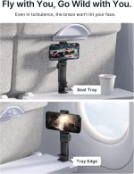 JSAUX Airplane Travel Essentials, Airplane Phone Holder, Travel Accessories for Flying,360 Degree Rotation Phone Holder, Hands-free for Plane Flying - Image 4