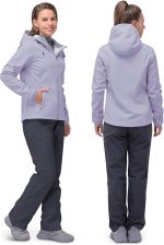 33,000ft Women's Softshell Jacket, Fleece Lined Warm Jacket Light Hooded Windproof Coat for Outdoor Hiking - Image 3