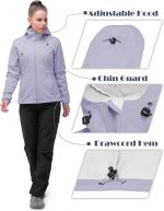 33,000ft Women's Softshell Jacket, Fleece Lined Warm Jacket Light Hooded Windproof Coat for Outdoor Hiking - Image 5
