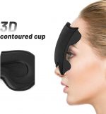 Sleep Mask for Men Women, Upgraded 3D Contoured Cup Eye mask Blindfold, Block Out Light, Eye mask with Adjustable Strap, Breathable & Soft for Sleeping, Yoga, Traveling (Black) - Image 5